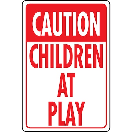 Hy-Ko Caution Children At Play Sign 12" x 18" A11042